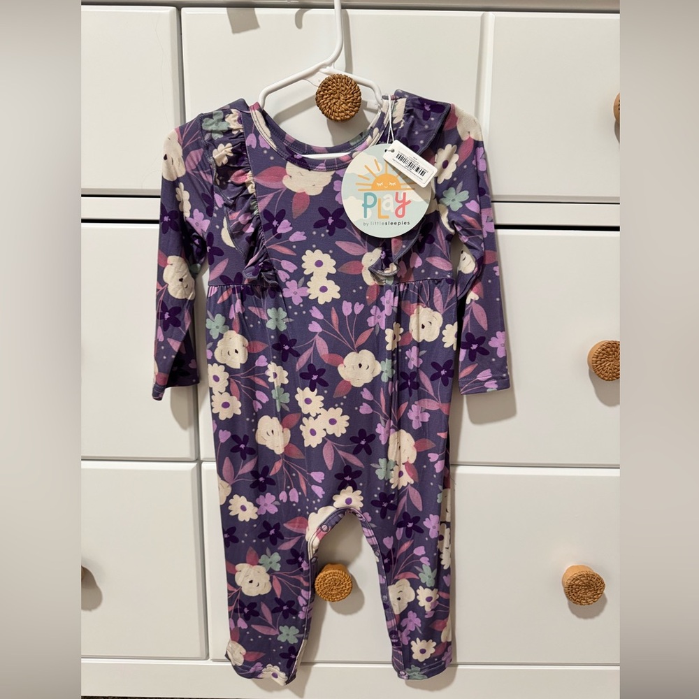 Little Sleepies 6-12 Sugar Plum Flutter Romper